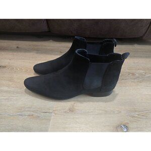 ASOS Black Suede Chelsea Boots Mens Size 9 Ankle Slip On